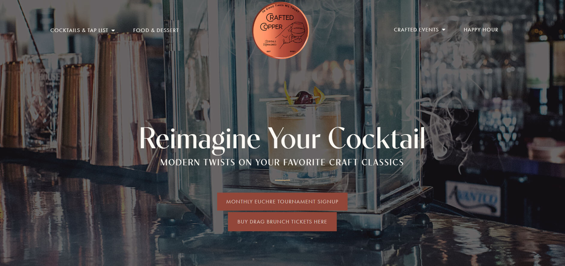 crafted-copper website screen capture