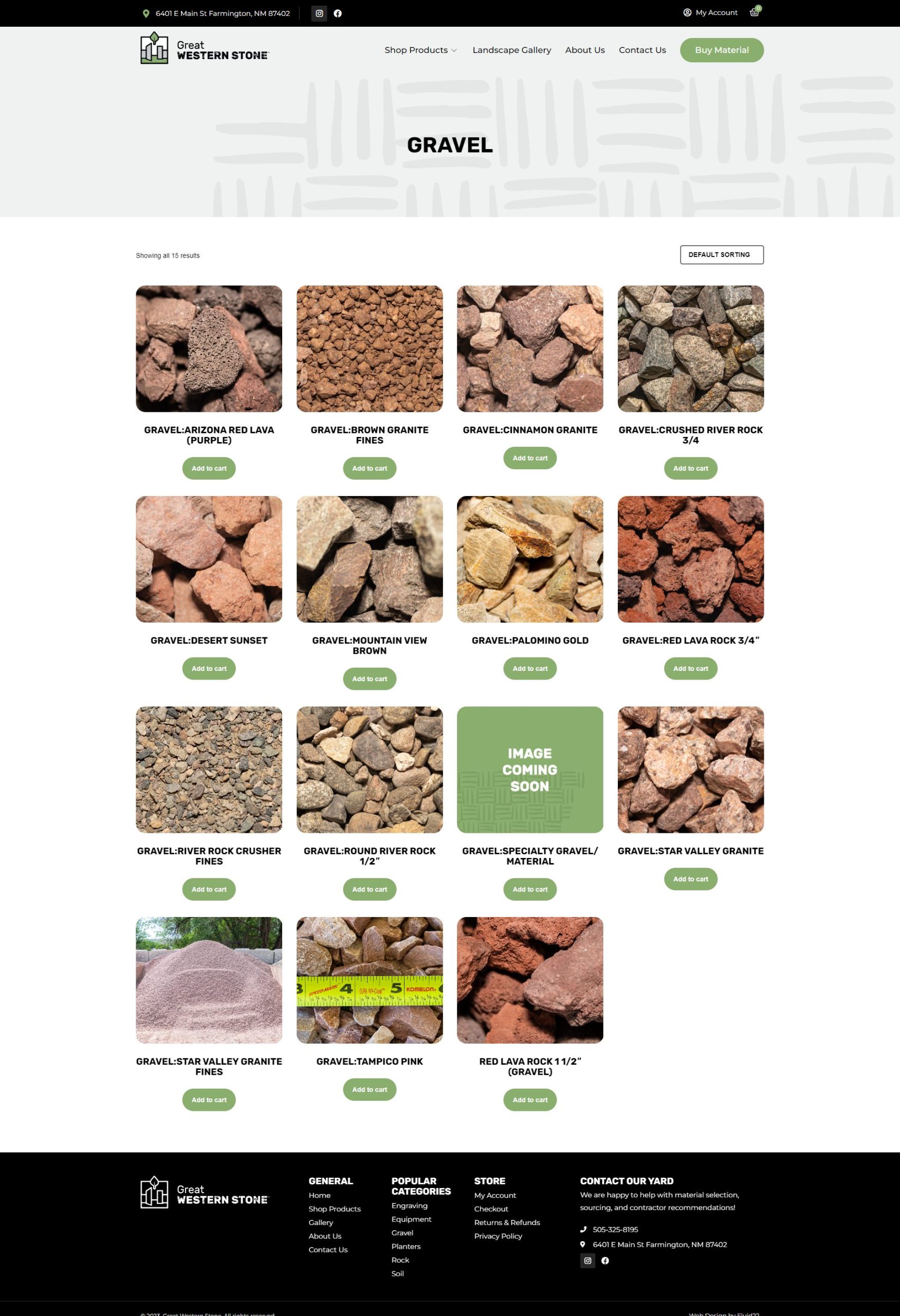 great-western-stone website examples