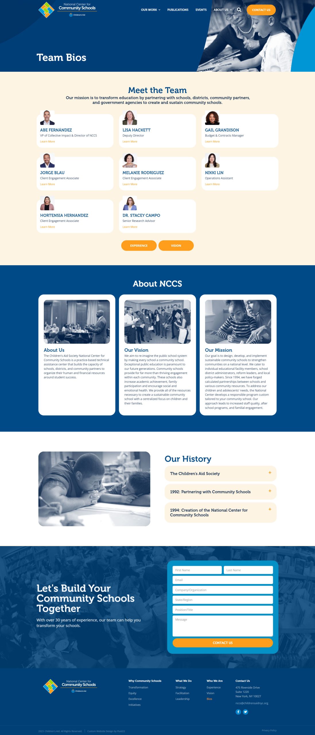 NCCS website screen shot