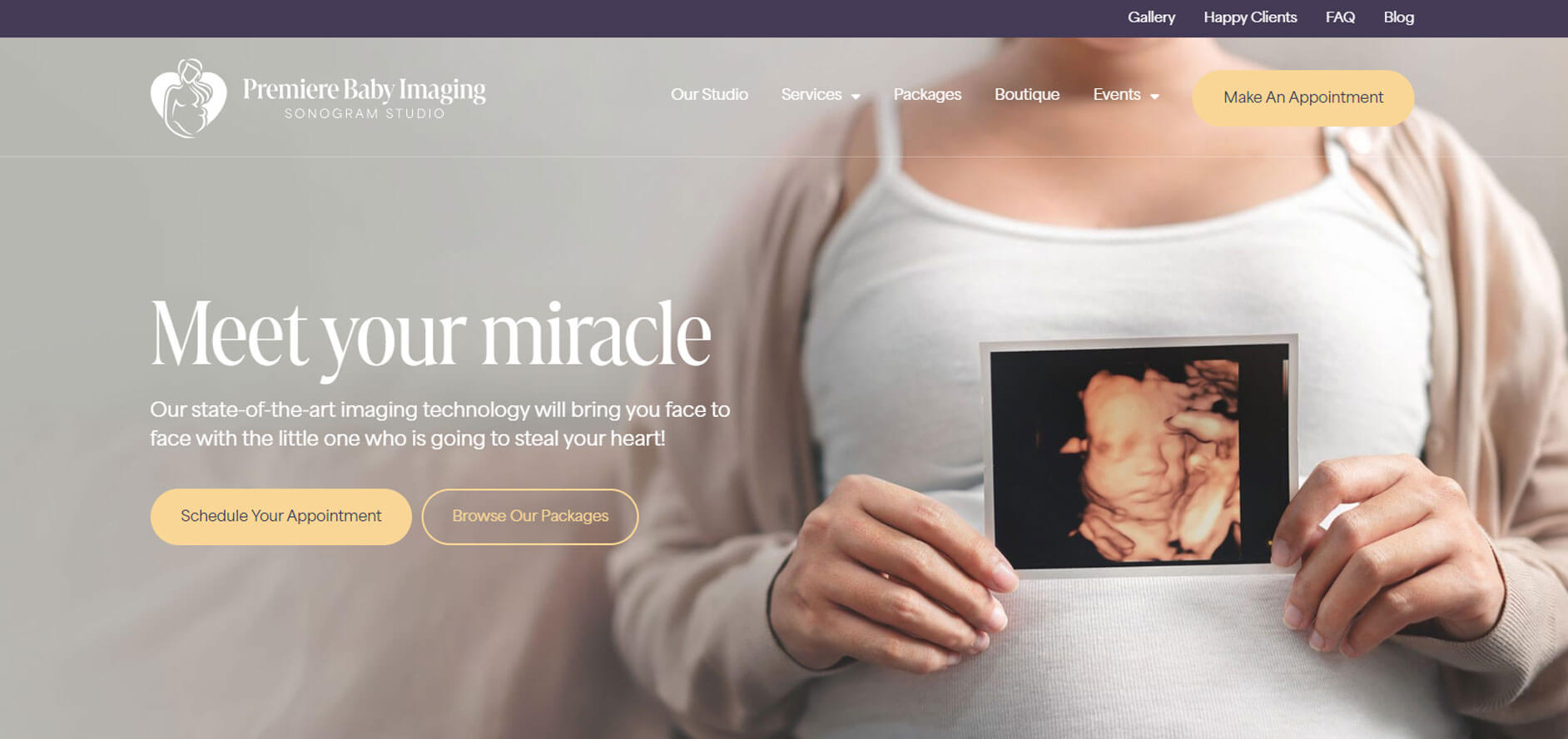 premiere baby imaging web page